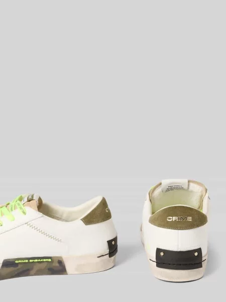 Sneakersy ze skóry Model DISTRESSED' Crime London białe