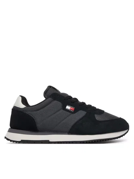Tommy Jeans Sportcipők Tj Runner Flag Mix fekete