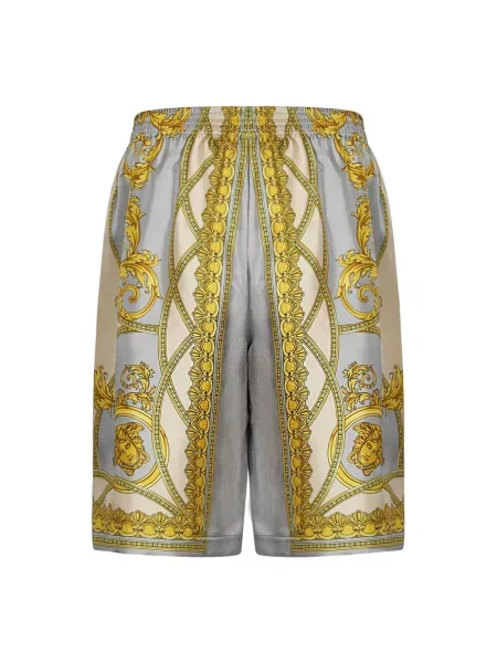Szorty Versace z nadrukiem z twillu żółte