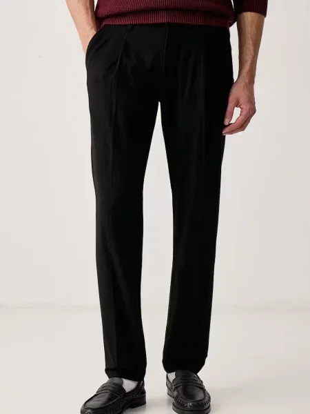 Marc O'Polo pantaloni pentru bărbați cu amestec de lână negru