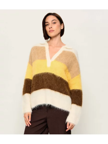 Pinko De lână pulover Strillo | Relaxed fit bej