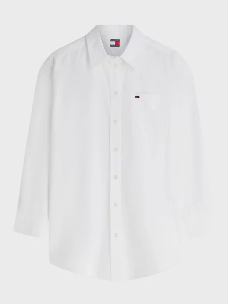 Джинсовая рубашка Tommy Jeans белая