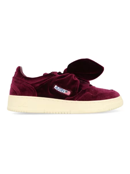 Sneakersy Autry z kokardką czerwone