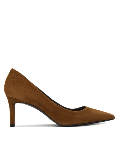 Pantofi cu toc Boss din piele negru