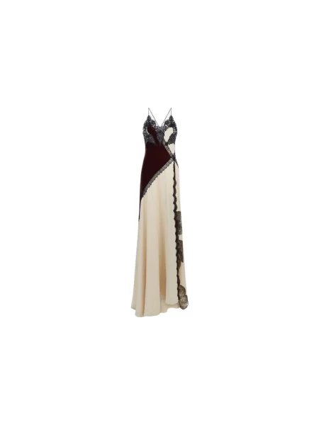 Sukienka maxi Roberto Cavalli beżowa