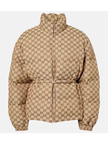 Kurtka bomber Gucci płócienny beżowy