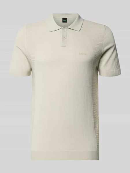 Koszulka polo z detal z logo Boss Green