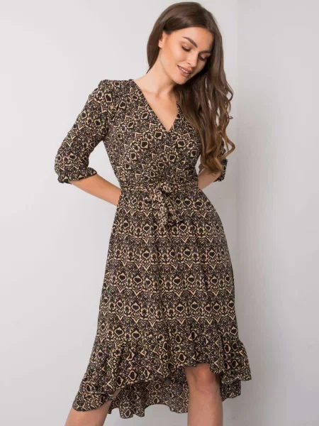 Rochie maxi Fashionhunters lungă de costum negru
