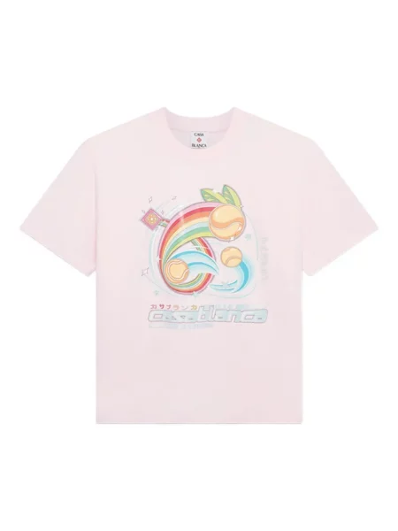 Tricou Casablanca cu imagine tenis roz