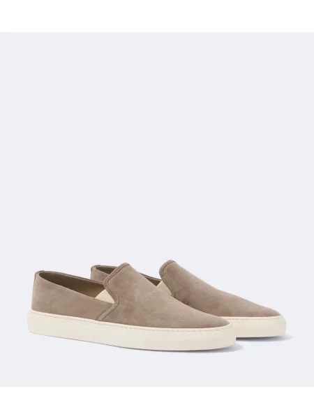 Chiloți Common Projects din piele de căprioară slip-on gri