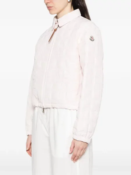 Apykaklė striukė Moncler rožinė
