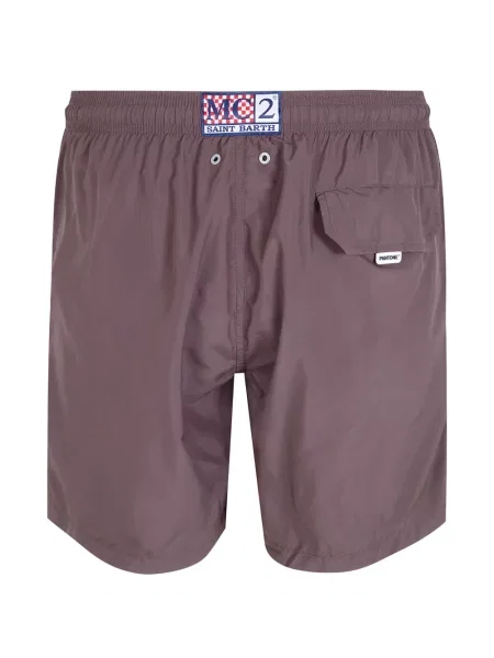 Slip de baie Mc2 Saint Barth cu autograf cu cordon maro