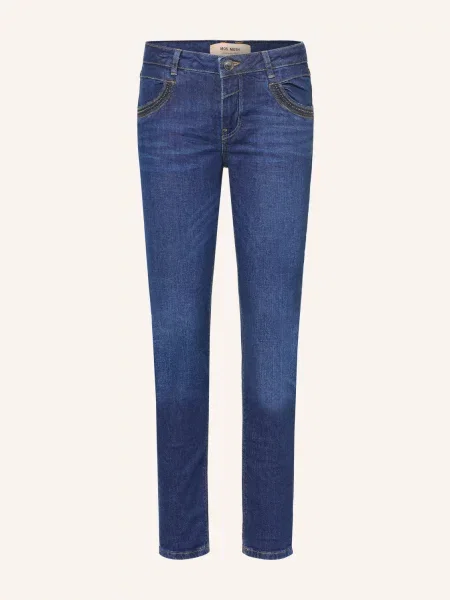 Mos Mosh Skinny Džíny Mmnaomi S Cvočky dark blue modré