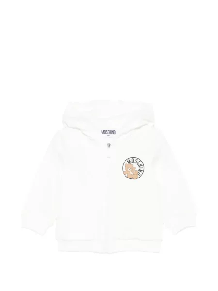 Bluza z kapturem dziecięca Moschino biała