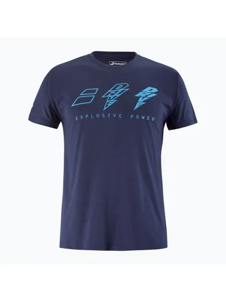 Мъжка тениска Babolat Drive Cotton heritage blue синьо