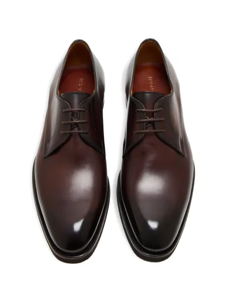 Pantofi derby Magnanni din piele maro