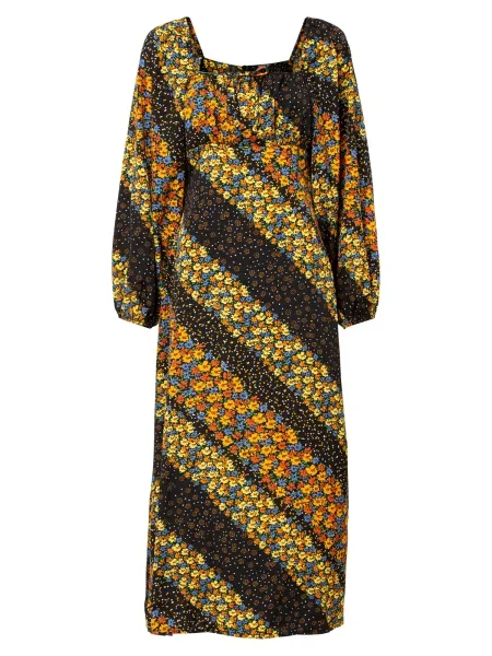 Nasty Gal Rochie albastru / galben / portocaliu negru