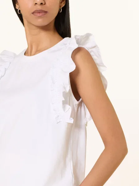 Top Oui s volány bílý