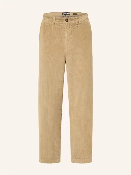 Barbour Manšestrové Chino Kalhoty Stretch světle hnědá