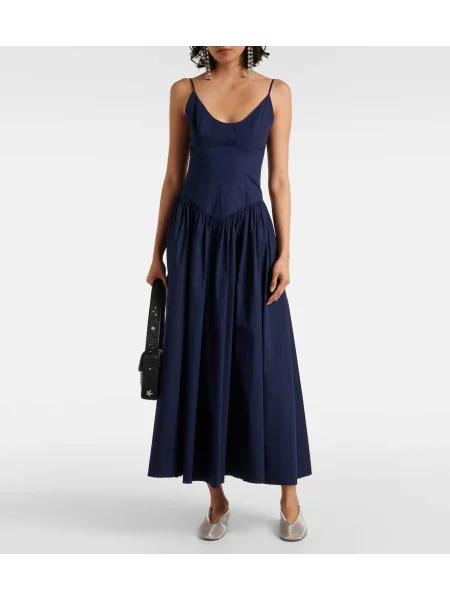 Rochie midi Staud până la genunchi de costum albastru