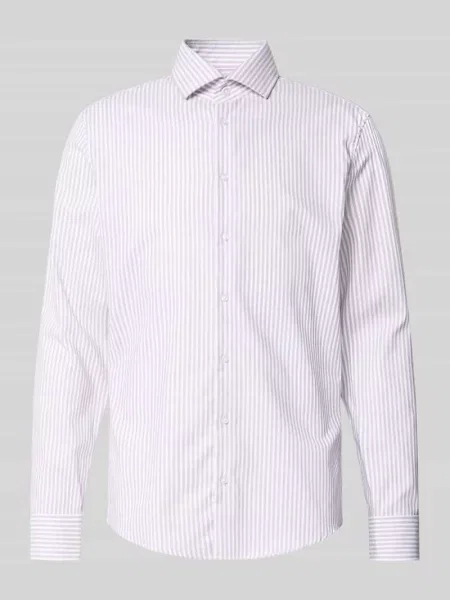 Koszula o kroju slim fit z czystej bawełny model Spread Kent' Seidensticker