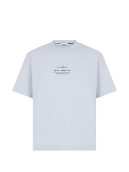Tricou Stone Island cu imagine albastru