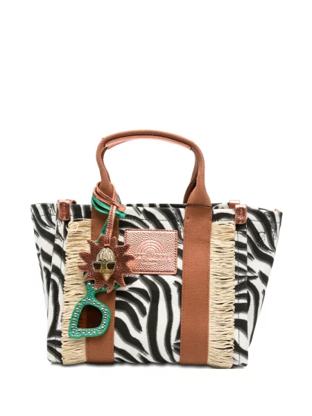 Torebka Kurt Geiger London z nadrukiem w zebrę biała