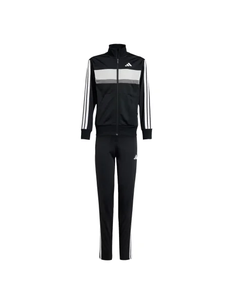 ADIDAS SPORTSWEAR Costum de trening Seasonal Essentials Tiberio gri / negru alb