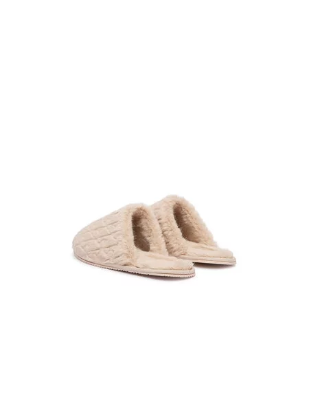 Papuče Calvin Klein Home Slipper Fur Aop béžová