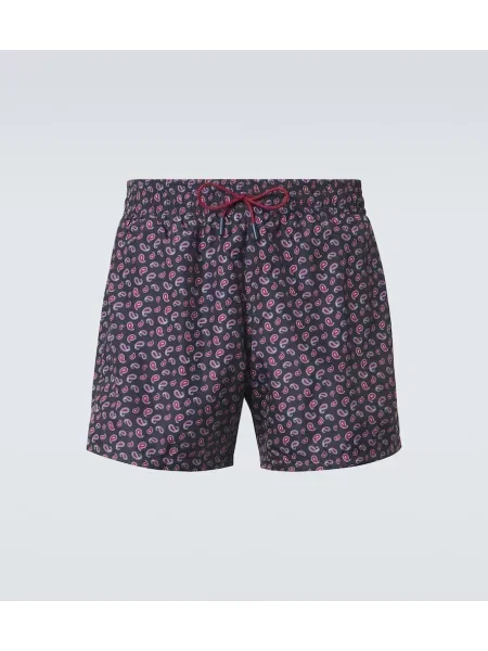 Slip de baie Etro cu model paisley albastru
