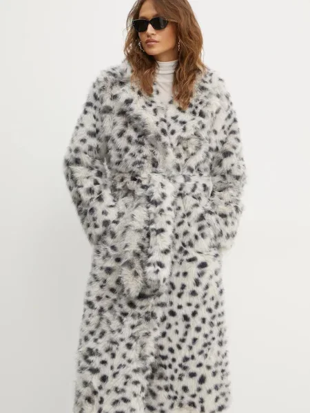 Palton de blană Bardot bej