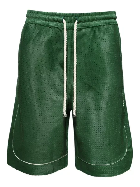 Pantaloni scurți Nahmias din piele verde