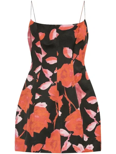 Rochie mini Blumarine din satin cu imagine roșu