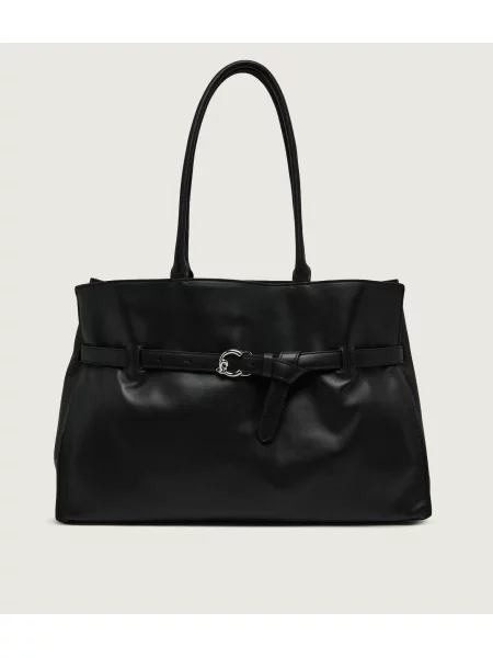 Coccinelle De piele geantă shopper Coccinelle Sabine Soft negru