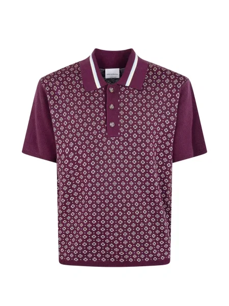Tricou polo Drole De Monsieur tricotate roșu