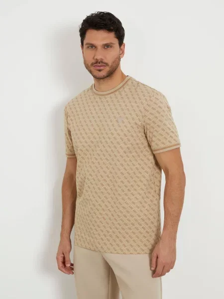Guess Majica Marshall Regular Fit bež