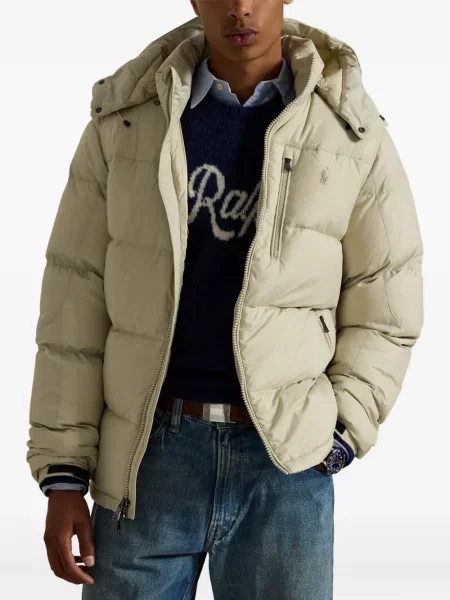 Ριγέ polo Polo Ralph Lauren με κουκούλα με αυτόγραφο λευκό