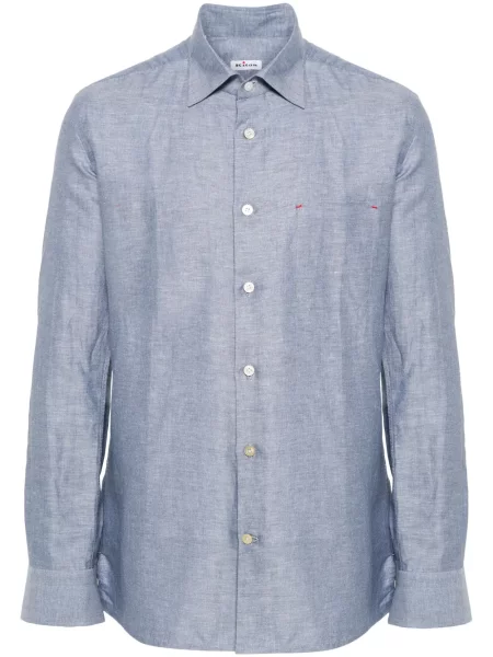 Дълго риза Kiton синьо