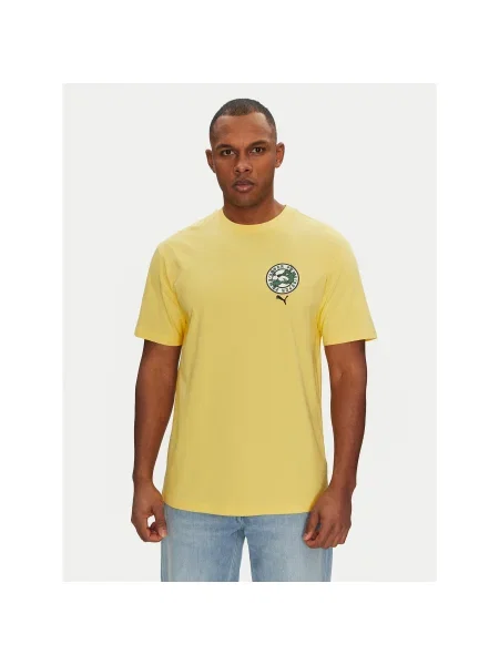 Puma Póló Graphics Super Relaxed Fit sárga