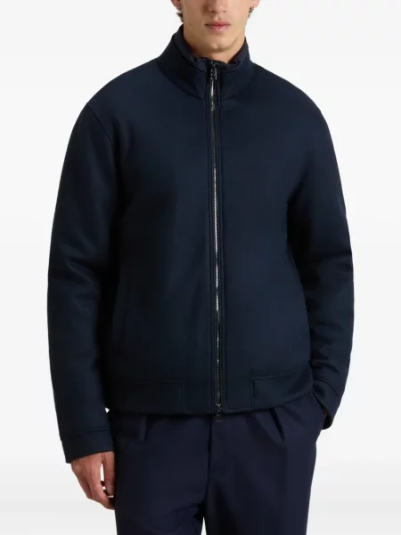 Geacă bomber Woolrich de lână albastru
