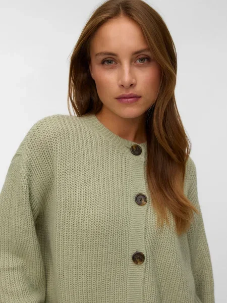 VERO MODA Geacă tricotată VMLEA pastel verde