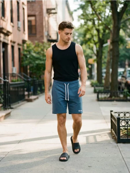 Sinsay Šortky slim námořnická modrá