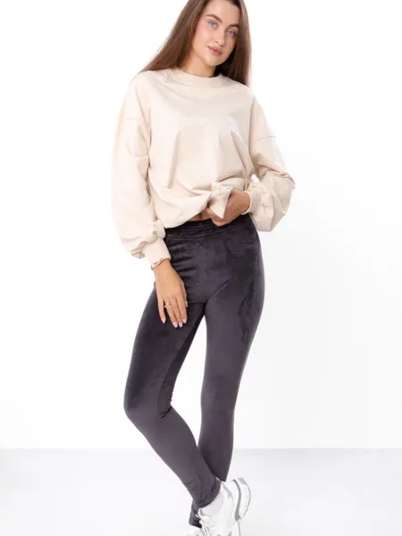 Велюрові Легінси Носи своє темно-сірий сірі