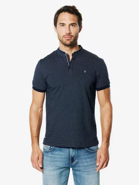 KOROSHI Tricou bleumarin alb