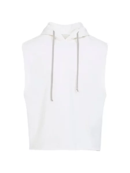 Vestă Rick Owens Drkshdw fără mâneci cu glugă alb