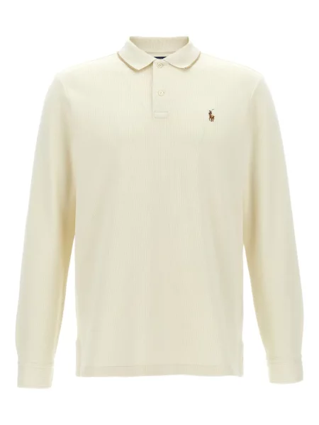 Tricou polo Polo Ralph Lauren în carouri tricotate gri