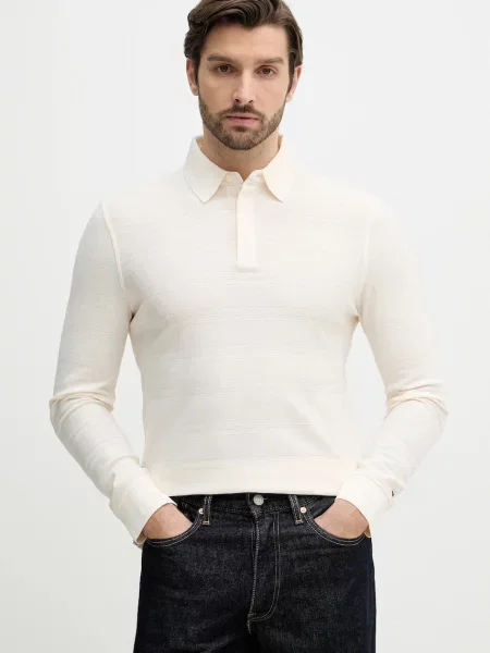 Tricou mânecă lungă Tommy Hilfiger bej