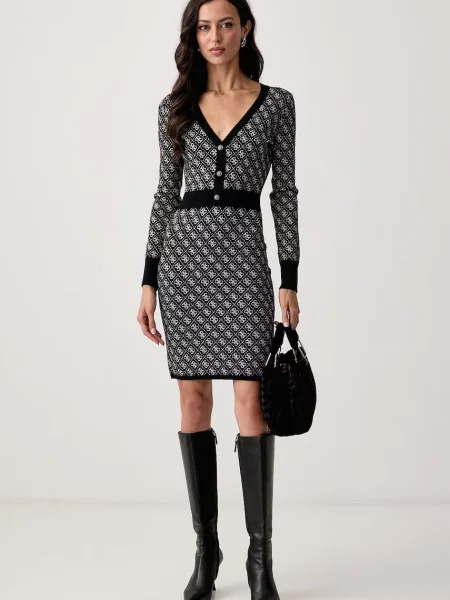 Guess Rochie tricotată negru