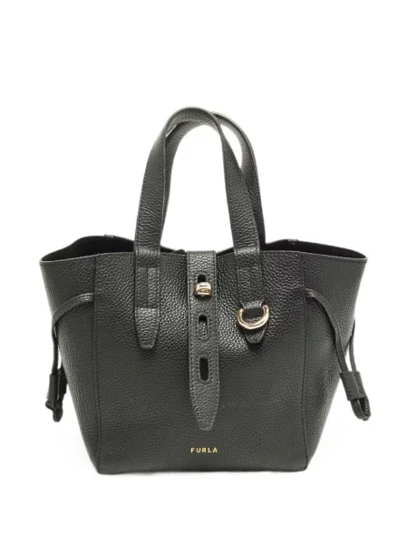 Geantă shopper Furla din piele negru