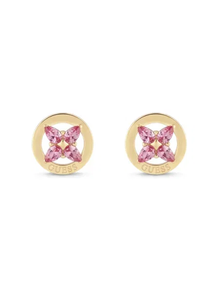 Kolczyki GUESS Secret Garden Yellow Gold/ Pink Universal żółte